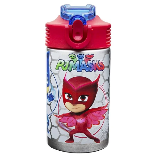 Zak Designs PJ Masks 15.5oz Stainless Steel Kids Water Bottle Zak Designs PJ Masks 15.5oz Stainless Steel Kids Water Bottle