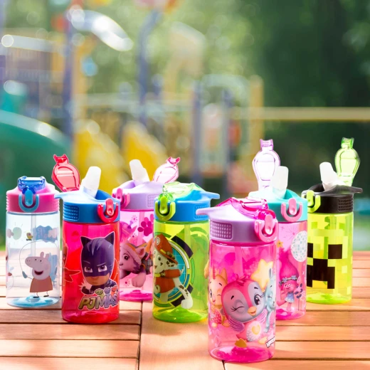 Zak PJ Masks Water Bottle with Straw, Catboy, Owlette & Gekko - زاك ديزاينز - Image 3