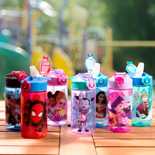 Zak Marvel Water Bottle with Straw, Captain America, Iron Man & Groot - زاك ديزاينز - Image 3