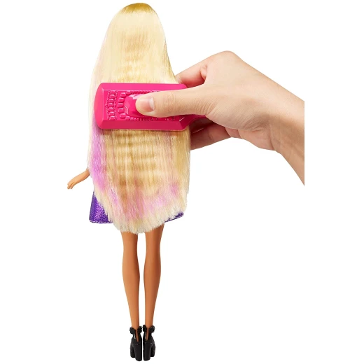 Barbie Fashion and Beauty DIY Crimps and Curls Doll Hair Play Doll, Style - باربي - Image 2