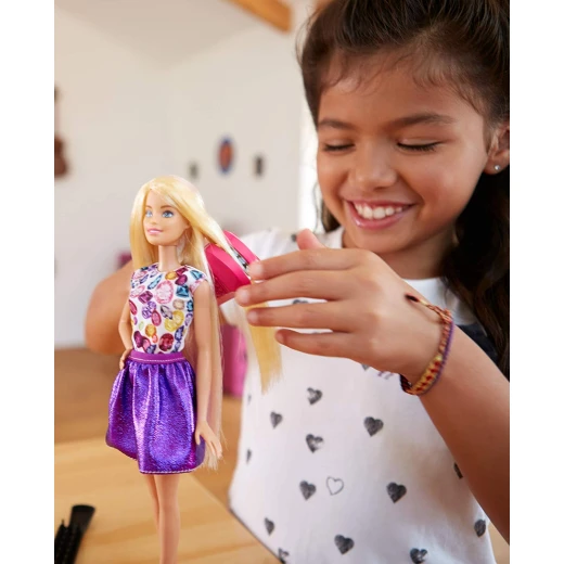 Barbie Fashion and Beauty DIY Crimps and Curls Doll Hair Play Doll, Style - باربي - Image 9