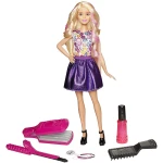 Barbie Fashion and Beauty DIY Crimps and Curls Doll Hair Play Doll, Style - باربي