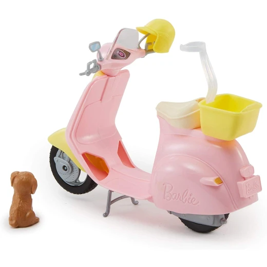 Barbie Motorbike for Doll, Pink Scooter, Vehicle, Multi-Colour - باربي - Image 2