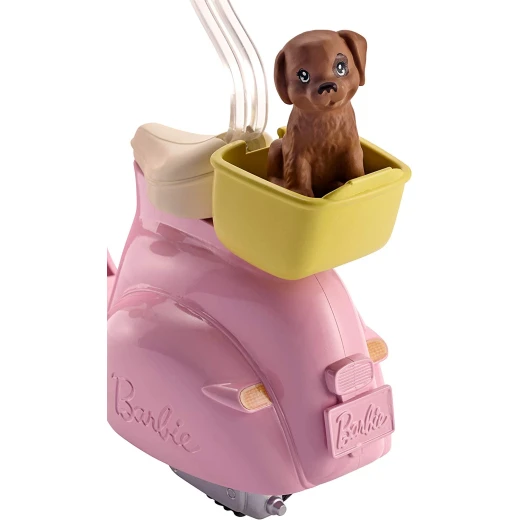 Barbie Motorbike for Doll, Pink Scooter, Vehicle, Multi-Colour - باربي - Image 4