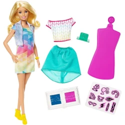 Barbie Crayola Color Stamp Fashion Doll Creative Design Kit with Stamps & Washable Outfits