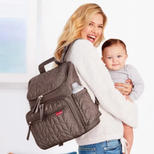 Skip Hop Forma Travel Carry All Diaper Bag Tote with Insulated Bag, One Size, Latte - سكيب هوب - Image 2