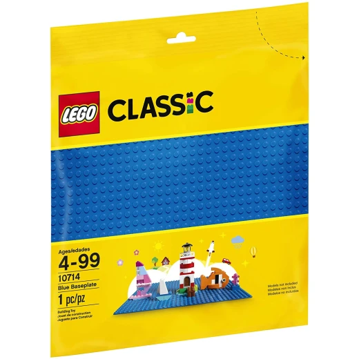 LEGO Classic Blue Baseplate 10 x 10 Inch/32 x 32 Studs Stackable Building Board, Creations Sheets Builders - ليجو - Image 2