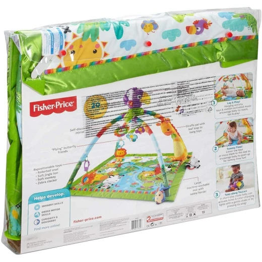 Fisher-Price Rainforest Gym, Baby Playmat with Music and Lights, Suitable from Birth - فيشر برايس - Image 12