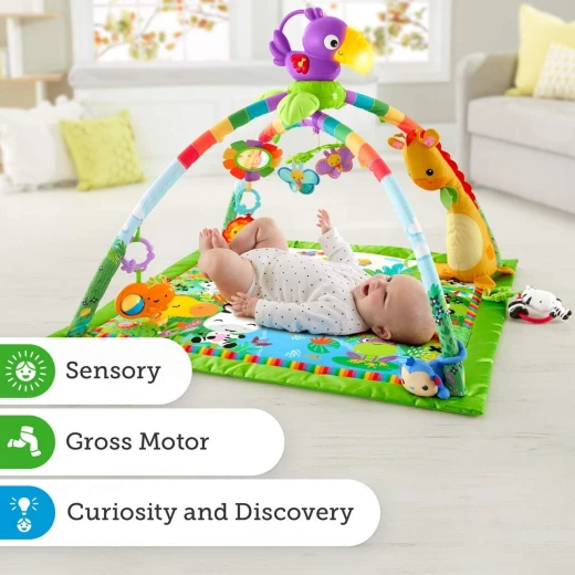 Fisher-Price Rainforest Gym, Baby Playmat with Music and Lights, Suitable from Birth - فيشر برايس - Image 11