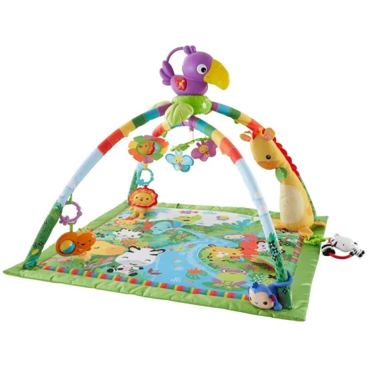 Fisher-Price Rainforest Gym, Baby Playmat with Music and Lights, Suitable from Birth Fisher-Price Rainforest Gym, Baby Playmat with Music and Lights, Suitable from Birth