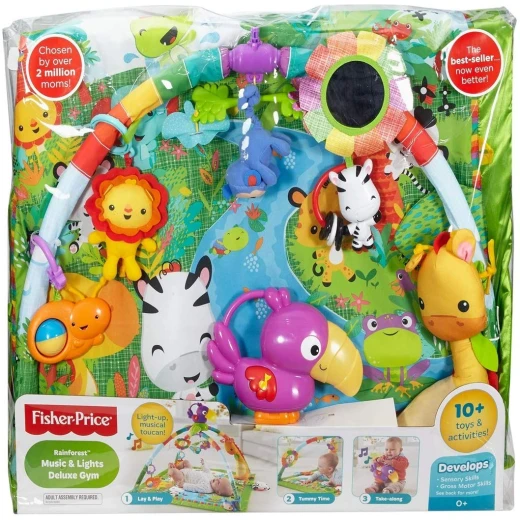 Fisher-Price Rainforest Gym, Baby Playmat with Music and Lights, Suitable from Birth - فيشر برايس - Image 6