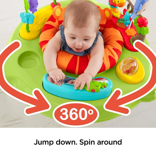 Fisher-Price Roaring Rainforest Jumperoo, New-Born Baby Activity Centre with Music and Lights - فيشر برايس - Image 5