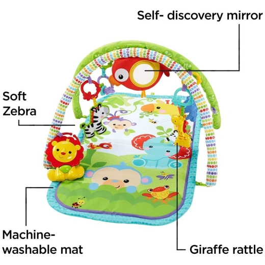 Fisher Price Rainforest Friends 3-in-1 Musical Activity Gym - فيشر برايس - Image 9
