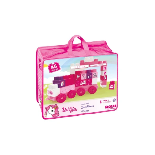 Dolu Mega Block with Full Unicorn Bag 45 Pieces