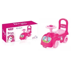 Dolu Full Unicorn Bingit Pedalless Ride On Car for Toddlers Pink Durable Toy