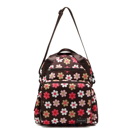 Colorland Diaper Bag Travel Backpack, Pink & Brown - كولورلاند - Image 7
