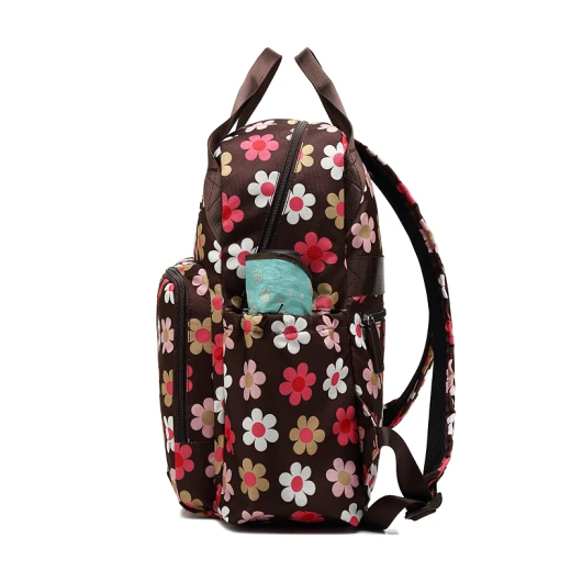 Colorland Diaper Bag Travel Backpack, Pink & Brown - كولورلاند - Image 4