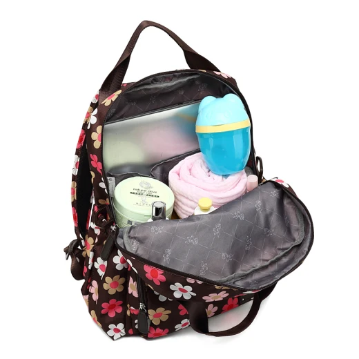 Colorland Diaper Bag Travel Backpack, Pink & Brown - كولورلاند - Image 8