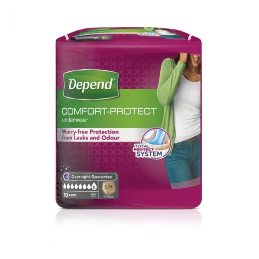 Depend Comfort Protect Underwear for Women, Super Pants for Female S/M, 10 pcs - Depend - Image 3