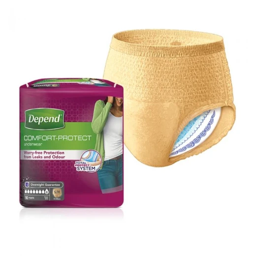 Depend Comfort Protect Underwear for Women, Super Pants for Female S/M, 10 pcs - Depend - Image 5