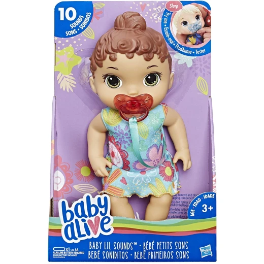 Baby Alive Baby Lil Sounds: Interactive Brown Hair Baby Doll for Girls - بيبي حبيبي - Image 9