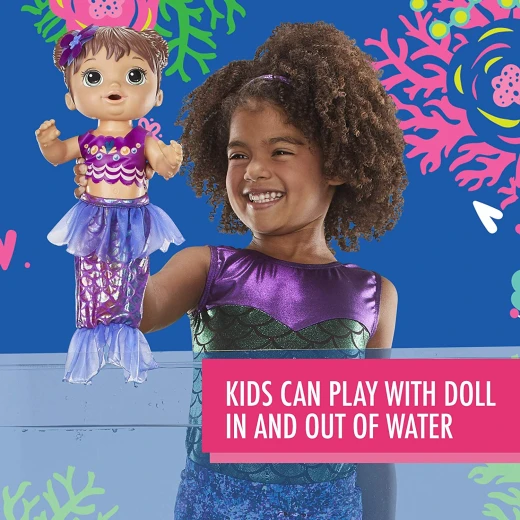 Baby Alive Shimmer N Splash Mermaid (Brown Hair) - بيبي حبيبي - Image 3