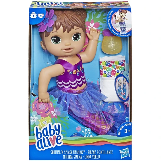Baby Alive Shimmer N Splash Mermaid (Brown Hair) - بيبي حبيبي - Image 2