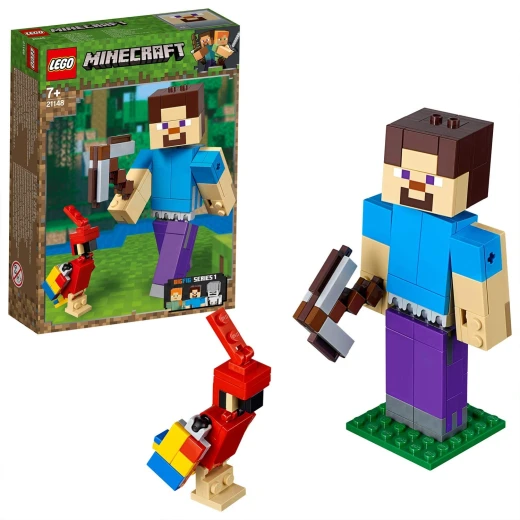 LEGO MineCraft: Steve BigFig with Parrot - ليجو - Image 4