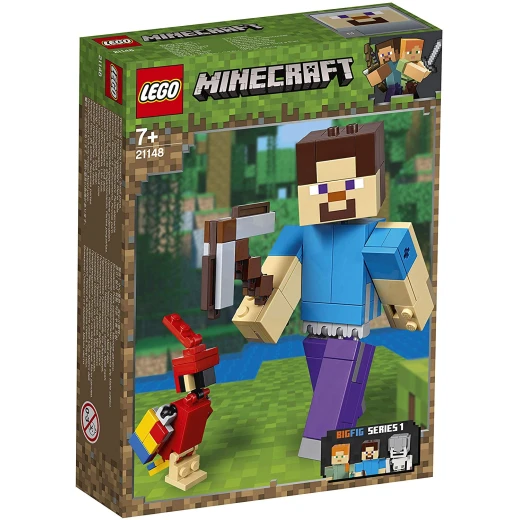 LEGO MineCraft: Steve BigFig with Parrot LEGO MineCraft: Steve BigFig with Parrot