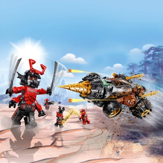 LEGO 70669 Ninjago Earth Driller Includes Cole, Kai, Scout and Stone Army Warrior Minifigures Ninja Drill Toy Set 587 Pieces - ليجو - Image 3