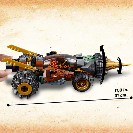 LEGO 70669 Ninjago Earth Driller Includes Cole, Kai, Scout and Stone Army Warrior Minifigures Ninja Drill Toy Set 587 Pieces - ليجو - Image 6