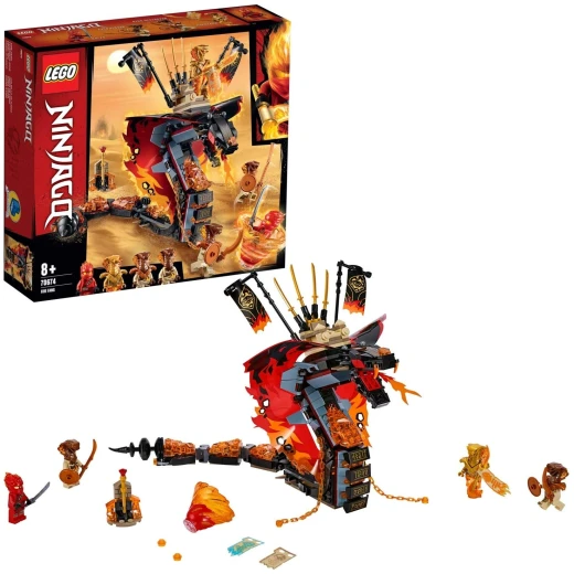 LEGO Ninjago Fire Fang Snake Toy for Kids with 4 Minifigures, Masters of Spinjitzu Playset, 463 pieces. LEGO Ninjago Fire Fang Snake Toy for Kids with 4 Minifigures, Masters of Spinjitzu Playset, 463 pieces.