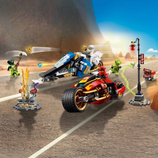 LEGO Ninjago:Kai's Blade Cycle & Zane's Snowmobile, 376 pieces - ليجو - Image 4