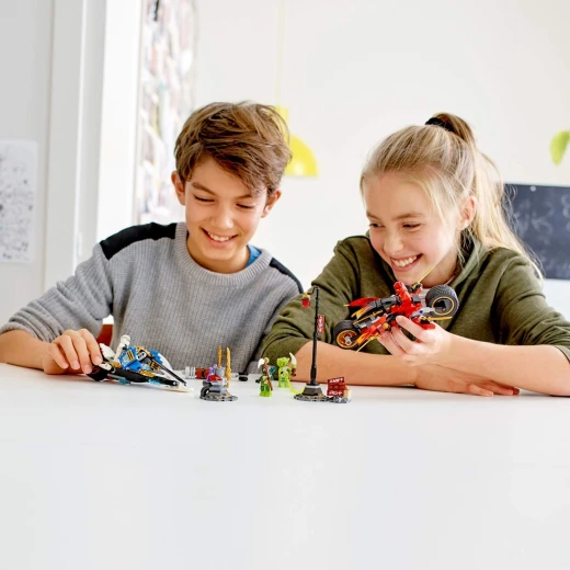 LEGO Ninjago:Kai's Blade Cycle & Zane's Snowmobile, 376 pieces - ليجو - Image 6