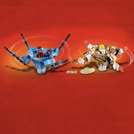 LEGO Ninjago Spinjitzu Nya and Wu Ninja Customisable Spinner Toy Set, 227 pieces - ليجو - Image 4