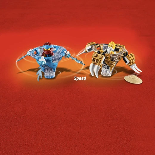 LEGO Ninjago Spinjitzu Nya and Wu Ninja Customisable Spinner Toy Set, 227 pieces - ليجو - Image 3