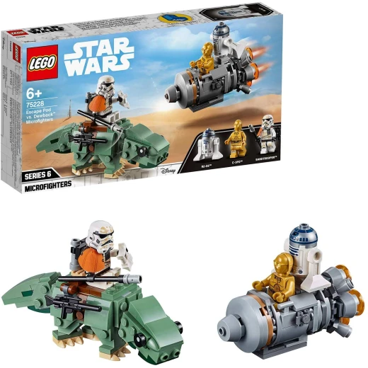 LEGO Starwars: Escape Pod vs. Dewback Microfighters, 177 Pcs LEGO Starwars: Escape Pod vs. Dewback Microfighters, 177 Pcs