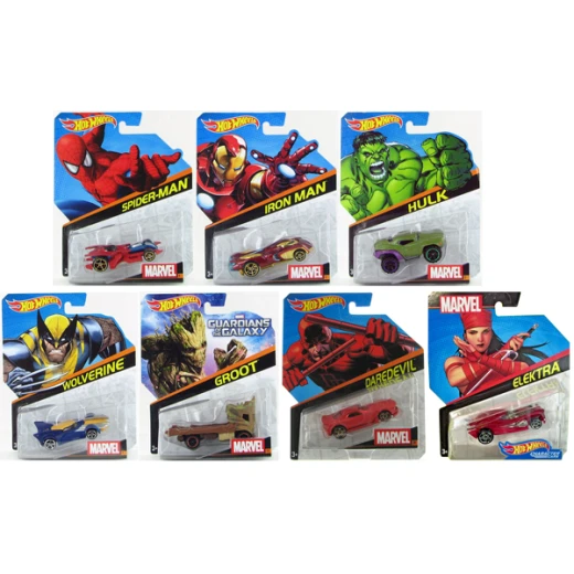 Hot Wheels Marvel 1:64 Character Car Assorted