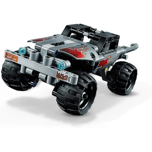 LEGO Technic Getaway Toy Truck, Pull-Back Motor, Monsters Truck Model - ليجو - Image 2