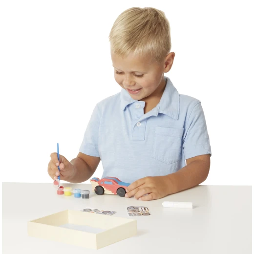 Melissa & Doug Wooden Craft Kit Race Car - Melissa &amp; Doug - Image 3