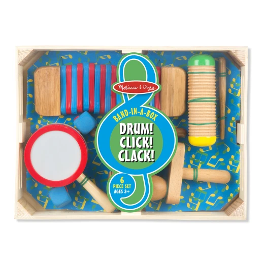 Melissa & Doug Band-In-A-Box Drum! Click! Clack! Melissa & Doug Band-In-A-Box Drum! Click! Clack!