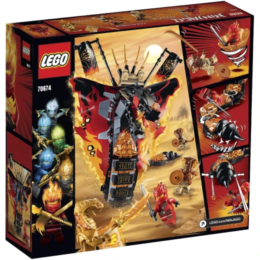 LEGO Ninjago Fire Fang Snake Toy for Kids with 4 Minifigures, Masters of Spinjitzu Playset, 463 pieces. - ليجو - Image 2