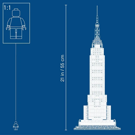 LEGO Architecture Empire State Building New York Landmark Collectible Model Building Set, 1760 pieces - ليجو - Image 4