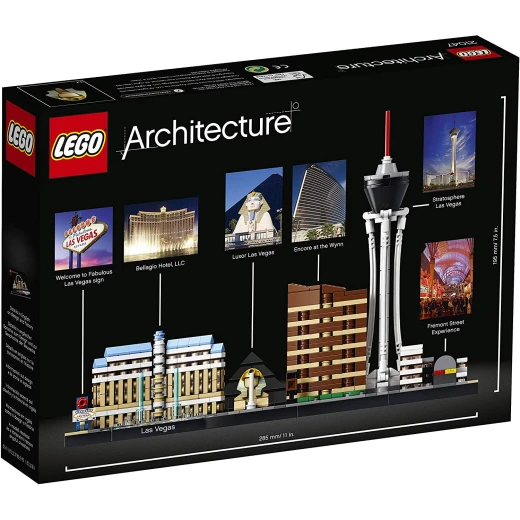 LEGO Architecture Las Vegas Model Building Set with Stratosphere Tower, Bellagio Hotel and Luxor Hotel, Skyline Collection - ليجو - Image 2