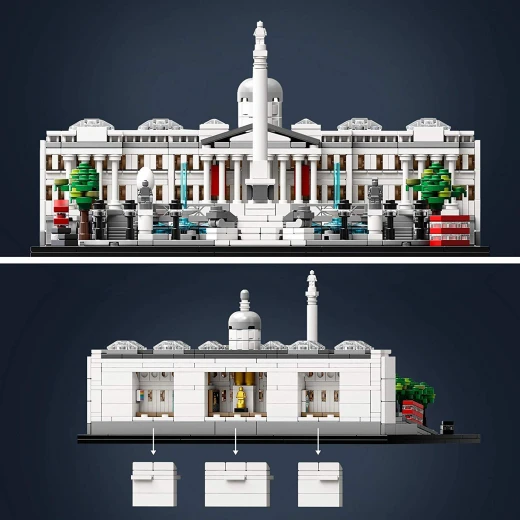 LEGO Architecture Trafalgar Square Building Set with London Landmark National Gallery Collectible Model, 1197 pieces. - ليجو - Image 5
