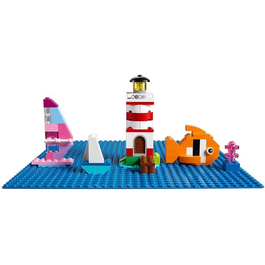 LEGO Classic Blue Baseplate 10 x 10 Inch/32 x 32 Studs Stackable Building Board, Creations Sheets Builders - ليجو - Image 9