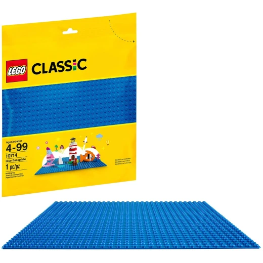 LEGO Classic Blue Baseplate 10 x 10 Inch/32 x 32 Studs Stackable Building Board, Creations Sheets Builders LEGO Classic Blue Baseplate 10 x 10 Inch/32 x 32 Studs Stackable Building Board, Creations Sheets Builders