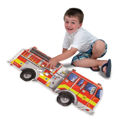 Melissa & Doug Giant Fire Truck Floor 24 Pieces - ميليسا اند دوج - Image 3
