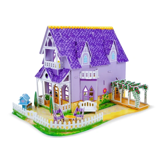 Melissa & Doug Pretty Purple Dollhouse 3D Puzzle - ميليسا اند دوج - Image 5