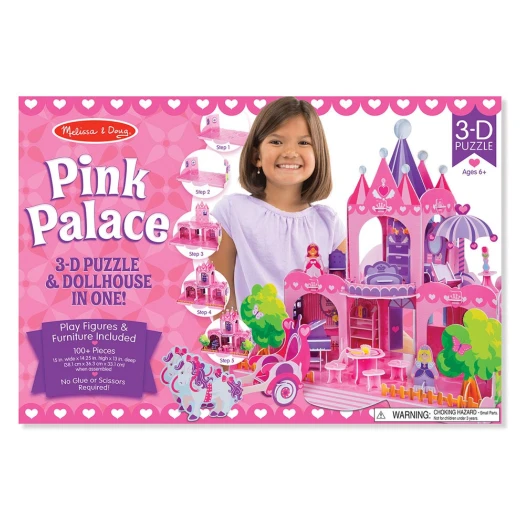 Melissa & Doug Pink Palace 3D Puzzle - ميليسا اند دوج - Image 4